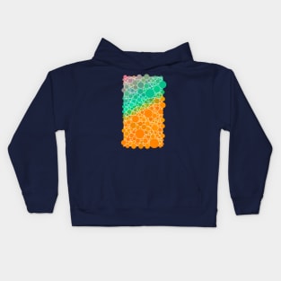 Green and Orange Bubble Polka Dot Pattern Design Kids Hoodie